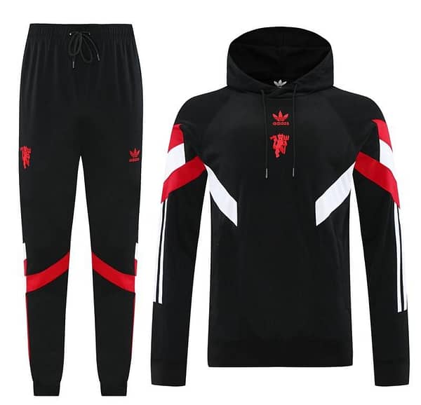 24/25 Manchester United Black Hoodie Jacket +Long Pants - Image 18