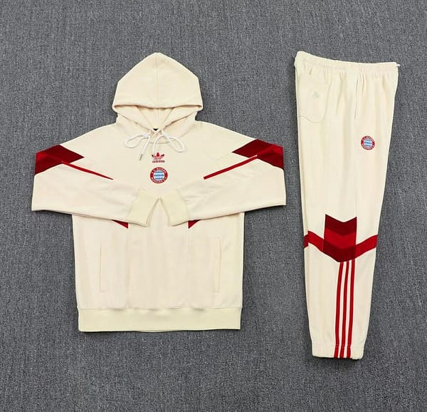 24/25 Bayern Munich Beige Hoodie Jacket +Long Pants - Image 13
