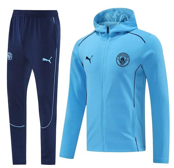 24/25 Manchester United Skyblue Full Zipper Jacket +Long Pants