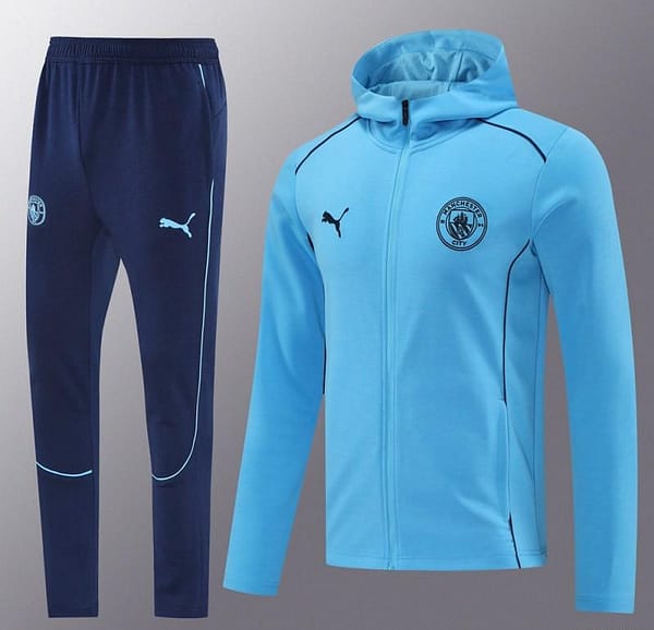 24/25 Manchester United Skyblue Full Zipper Jacket +Long Pants - Image 15