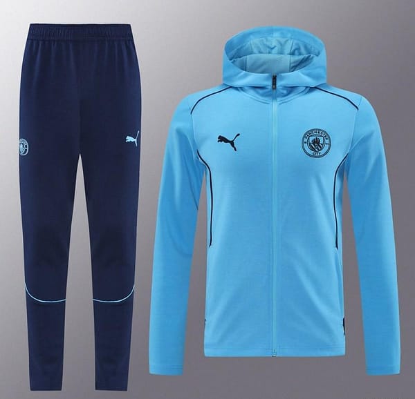24/25 Manchester United Skyblue Full Zipper Jacket +Long Pants - Image 16