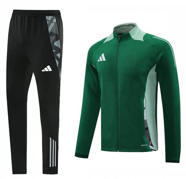2024 Adidas Green Full Zipper Jacket +Long Pants