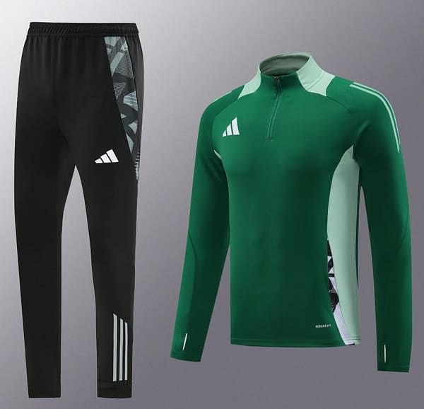 2024 Adidas Green Half Zipper Jacket +Long Pants - Image 12