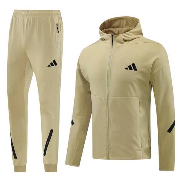 2024 Adidas Yellow Hoodie Full Zipper Jacket +Long Pants