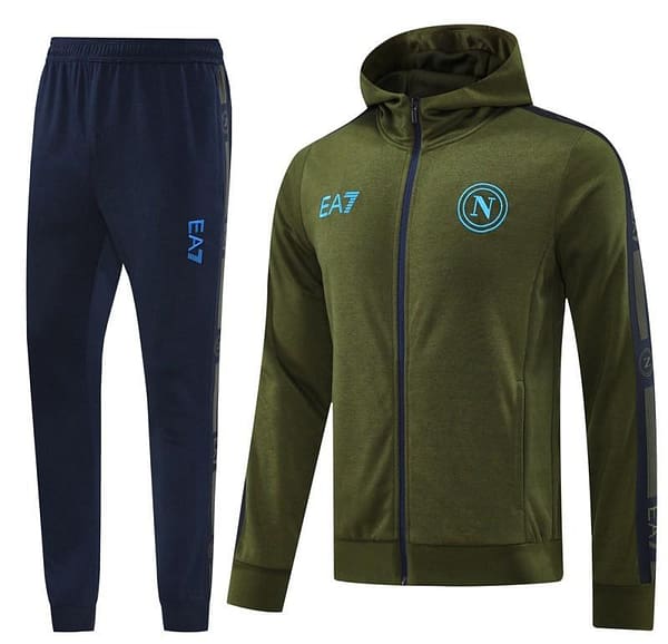 24/25 Napoli Green Hoodie Full Zipper Jacket +Long Pants