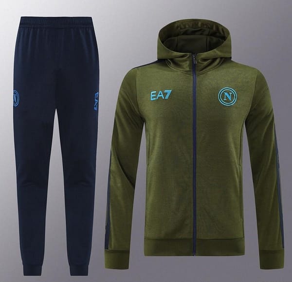 24/25 Napoli Green Hoodie Full Zipper Jacket +Long Pants - Image 18