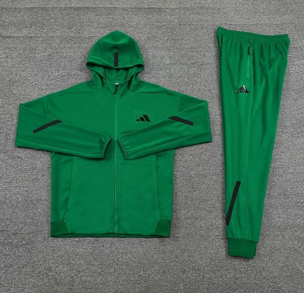 2024 Adidas Green Hoodie Full Zipper Jacket +Long Pants - Image 12