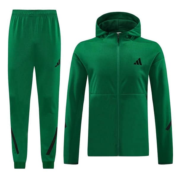 2024 Adidas Green Hoodie Full Zipper Jacket +Long Pants - Image 14