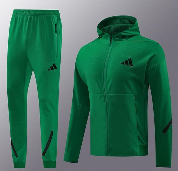 2024 Adidas Green Hoodie Full Zipper Jacket +Long Pants - Image 17