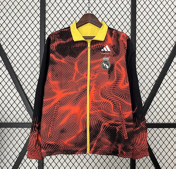 24/25 Real Madrid Yellow/Red Reversible Windbreaker - Image 9