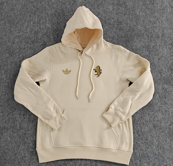 2024 Juventus Black/Navy/Grey/Beige/White Hoodie With Golden Badge - Image 12