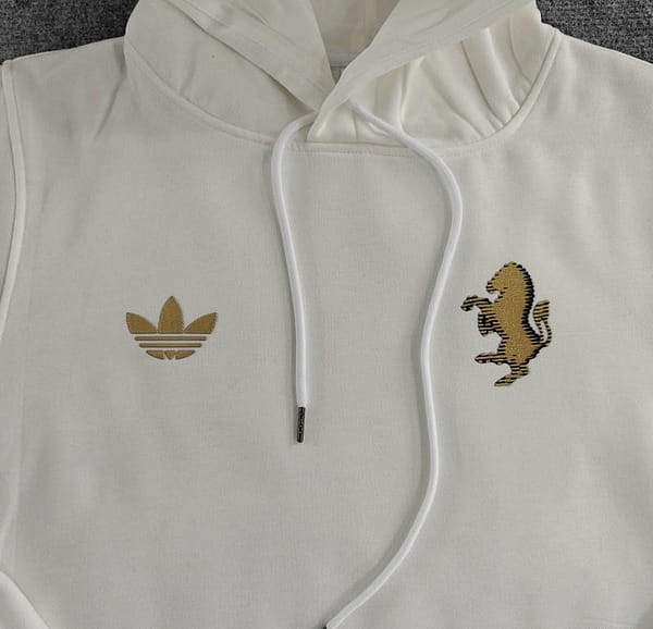 2024 Juventus Black/Navy/Grey/Beige/White Hoodie With Golden Badge - Image 13