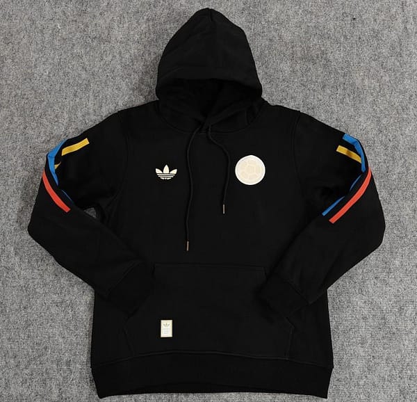 2024 Colombia 100th Black/Navy/Grey/Beige/White Hoodie With Golden Badge