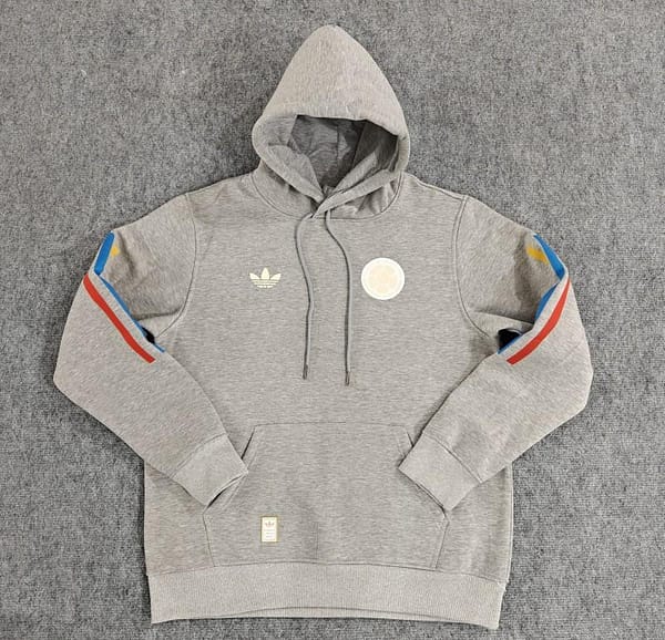 2024 Colombia 100th Black/Navy/Grey/Beige/White Hoodie With Golden Badge - Image 9