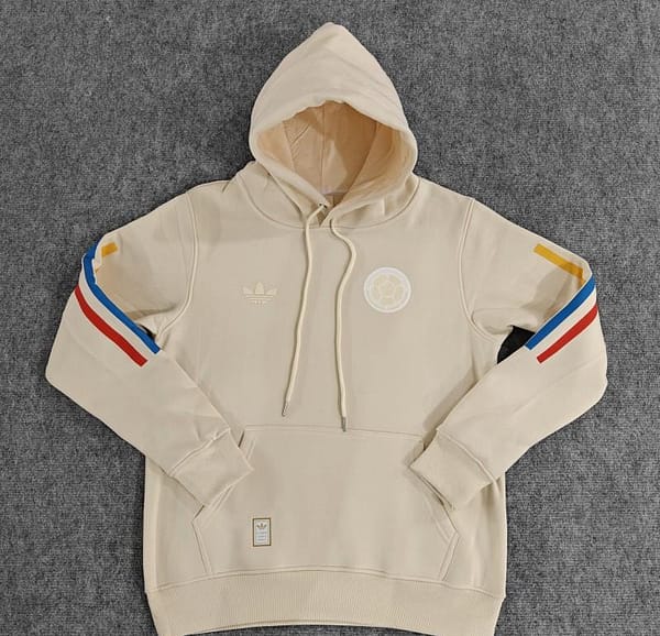 2024 Colombia 100th Black/Navy/Grey/Beige/White Hoodie With Golden Badge - Image 10
