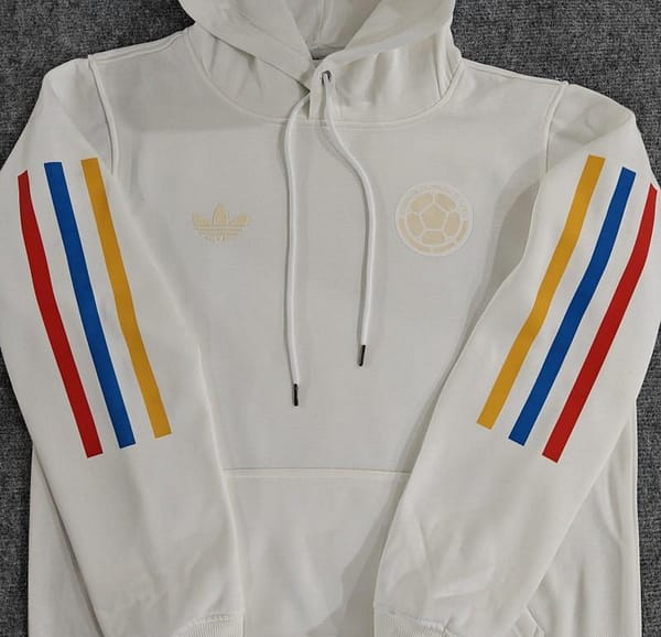 2024 Colombia 100th Black/Navy/Grey/Beige/White Hoodie With Golden Badge - Image 11