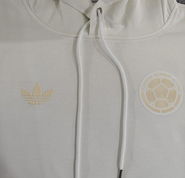 2024 Colombia 100th Black/Navy/Grey/Beige/White Hoodie With Golden Badge - Image 15