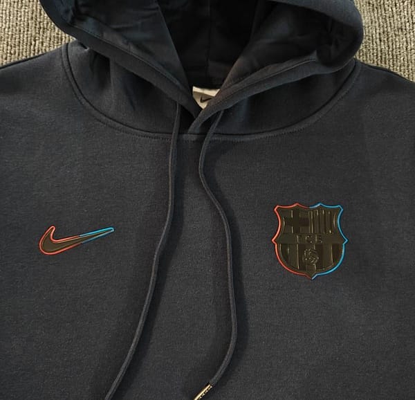 24/25 Barcelona Navy/Red/Black/Beige/Grey Hoodie WIth Black Badge - Image 12