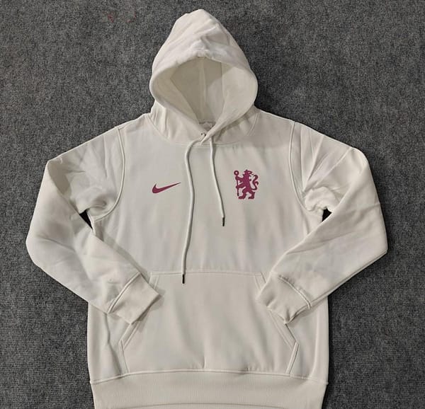 24/25 Chelsea White/Beige/Black Hoodie - Image 3