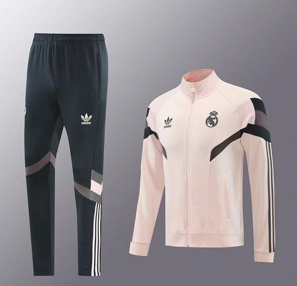 24/25 Real Madrid Light Pink Full Zipper Jacket +Long Pants - Image 16