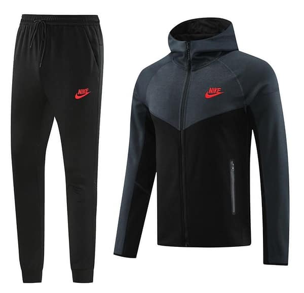 2024 Nike Grey/Black Full Zipper Jacket +Long Pants