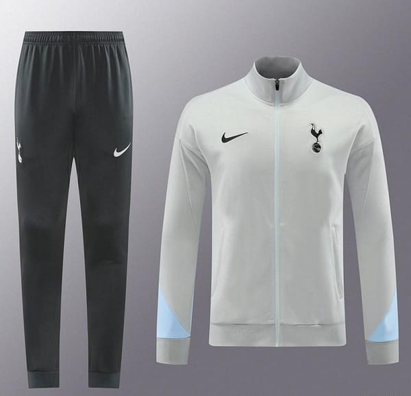 24/25 Tottenham Hotspur Grey Full Zipper Jacket +Long Pants - Image 14