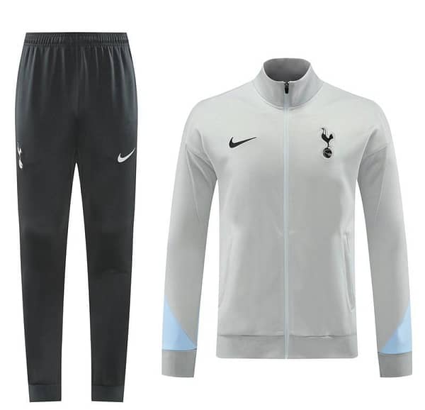 24/25 Tottenham Hotspur Grey Full Zipper Jacket +Long Pants - Image 15