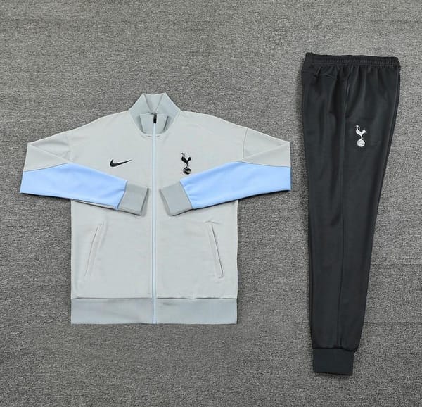 24/25 Tottenham Hotspur Grey Full Zipper Jacket +Long Pants - Image 16