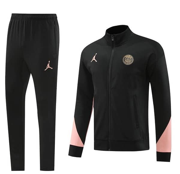 24/25 PSG Black Full Zipper Jacket +Long Pants