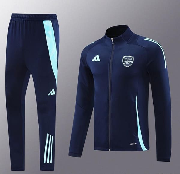 24/25 Arsenal Navy Full Zipper Jacket +Long Pants - Image 14