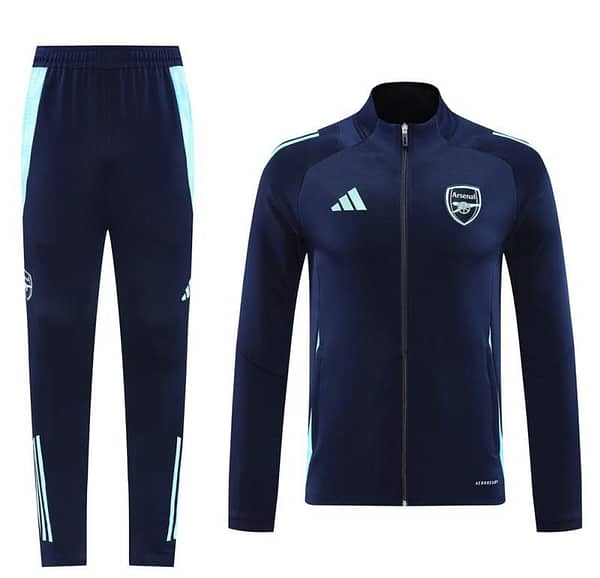 24/25 Arsenal Navy Full Zipper Jacket +Long Pants - Image 16