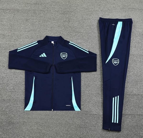 24/25 Arsenal Navy Full Zipper Jacket +Long Pants - Image 17