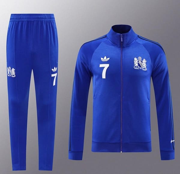 24/25 Manchester United Blue Full Zipper Jacket +Long Pants - Image 11