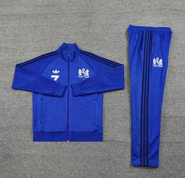 24/25 Manchester United Blue Full Zipper Jacket +Long Pants - Image 16