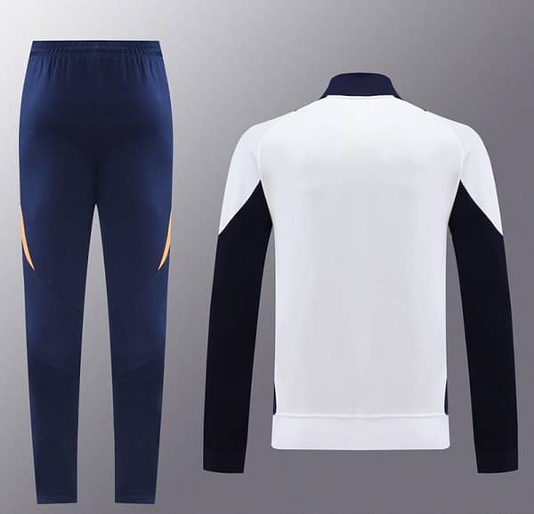 24/25 Real Madrid White Full Zipper Jacket +Long Pants - Image 12