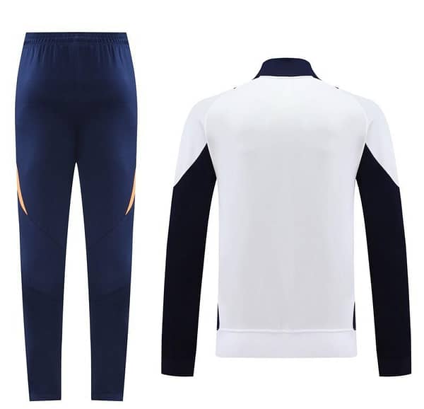 24/25 Real Madrid White Full Zipper Jacket +Long Pants - Image 13