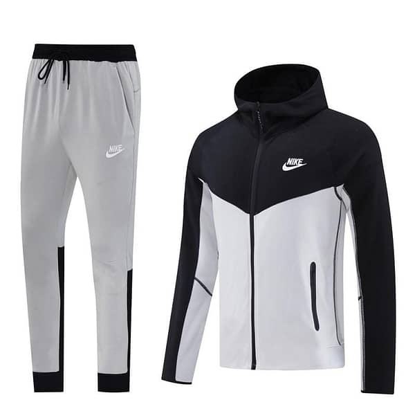 2024 NIKE Sports White/Black Full Zipper Jacket +Long Pants