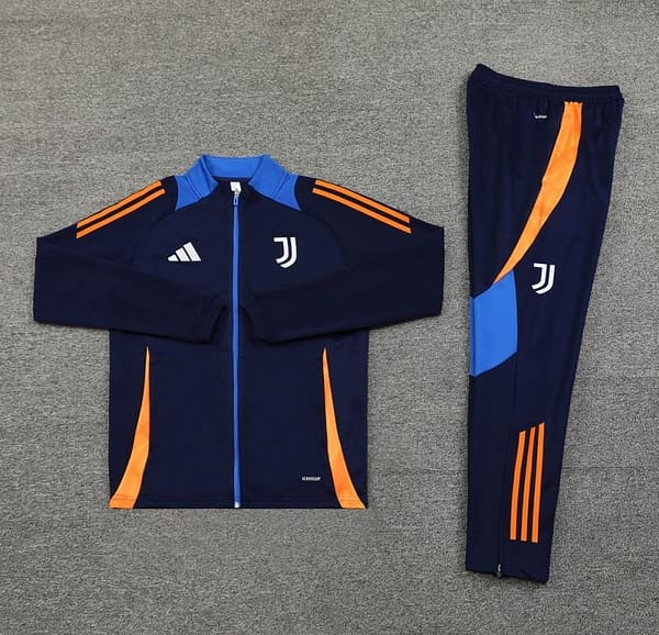 24/25 Juventus Blue Full Zipper Jacket +Long Pants - Image 17