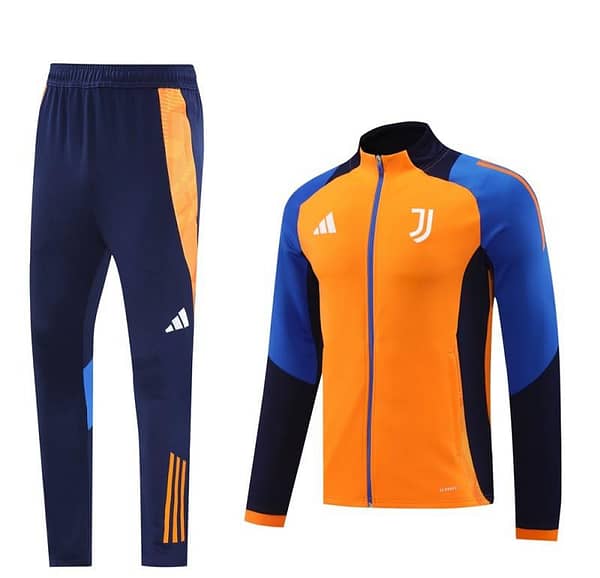 24/25 Juventus Orange Full Zipper Jacket +Long Pants