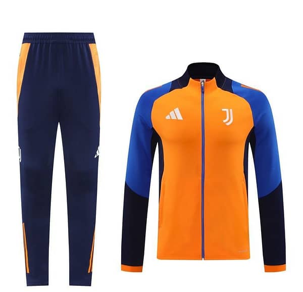 24/25 Juventus Orange Full Zipper Jacket +Long Pants - Image 13