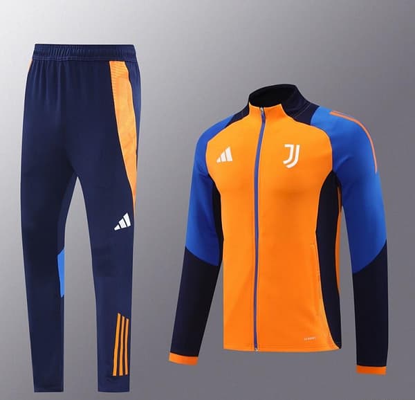 24/25 Juventus Orange Full Zipper Jacket +Long Pants - Image 16