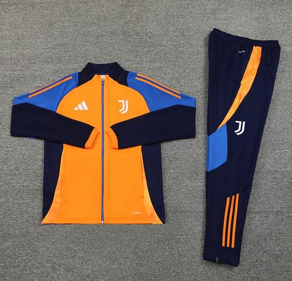 24/25 Juventus Orange Full Zipper Jacket +Long Pants - Image 20