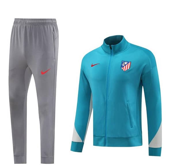 24/25 Atletico Madrid Blue Full Zipper Jacket +Long Pants