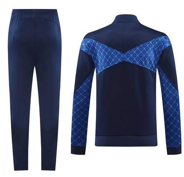 24/25 PSG Blue Grid Pattern Full Zipper Jacket +Long Pants - Image 14