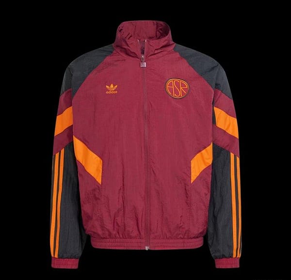 24/25 Roma x Adidas Original Full Zipper Track Top Windbreaker