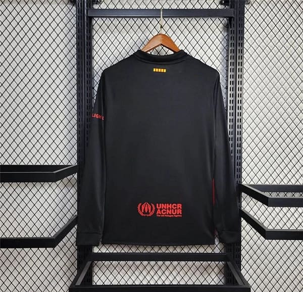 2024/25 Barcelona Away Black 125 Anniversary Long Jersey - Image 5