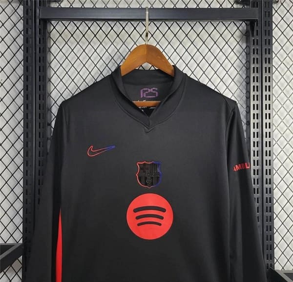 2024/25 Barcelona Away Black 125 Anniversary Long Jersey - Image 7