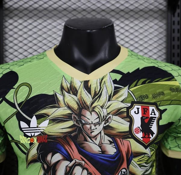 Player Version 2024 Japan Green Dragon Ball Son Goku Jersey - Image 9