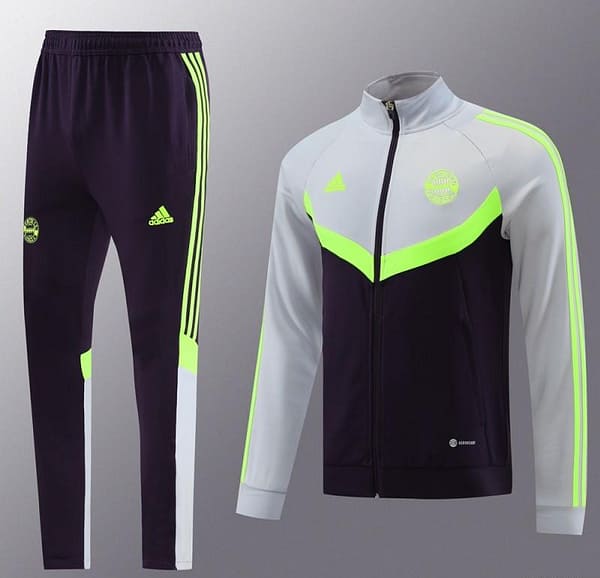 24/25 Bayern Munich Grey/Black Full Zipper Jacket +Long Pants - Image 15