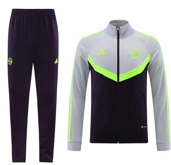 24/25 Bayern Munich Grey/Black Full Zipper Jacket +Long Pants - Image 17